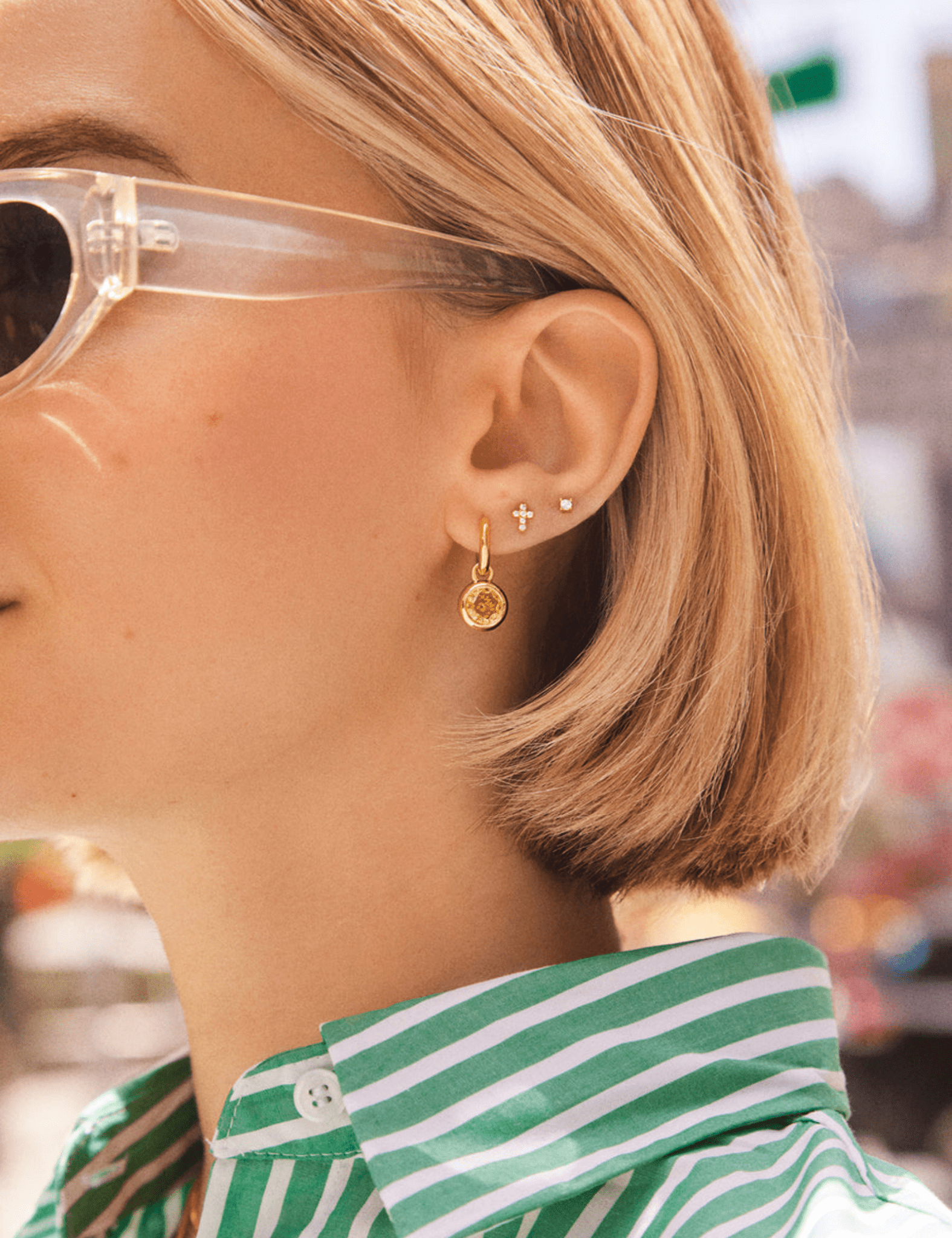BaubleBar | 18K Gold Birthstone Drop Earrings - Pep & Punch