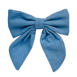 Beau Bottles | Linen Bottle Bow - Blue - Pep & Punch