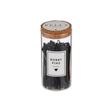 Black Bobby Pins in Jar - Large (75pcs) - Pep & Punch