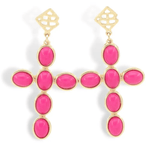 Brianna Cannon | Cabochon Cross Earrings - Pep & Punch