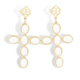 Brianna Cannon | Cabochon Cross Earrings - Pep & Punch