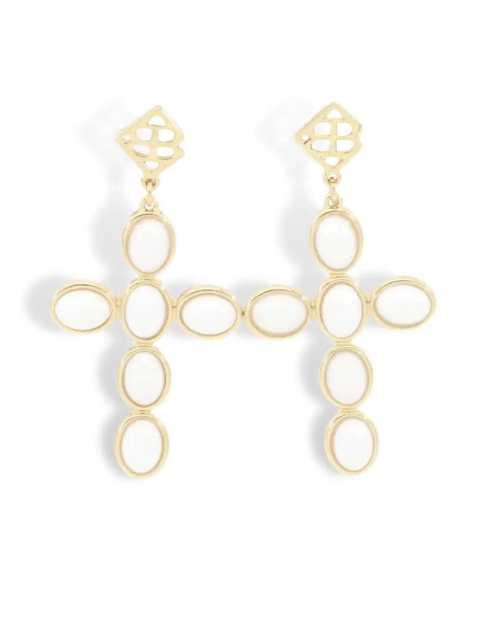 Brianna Cannon | Cabochon Cross Earrings - Pep & Punch