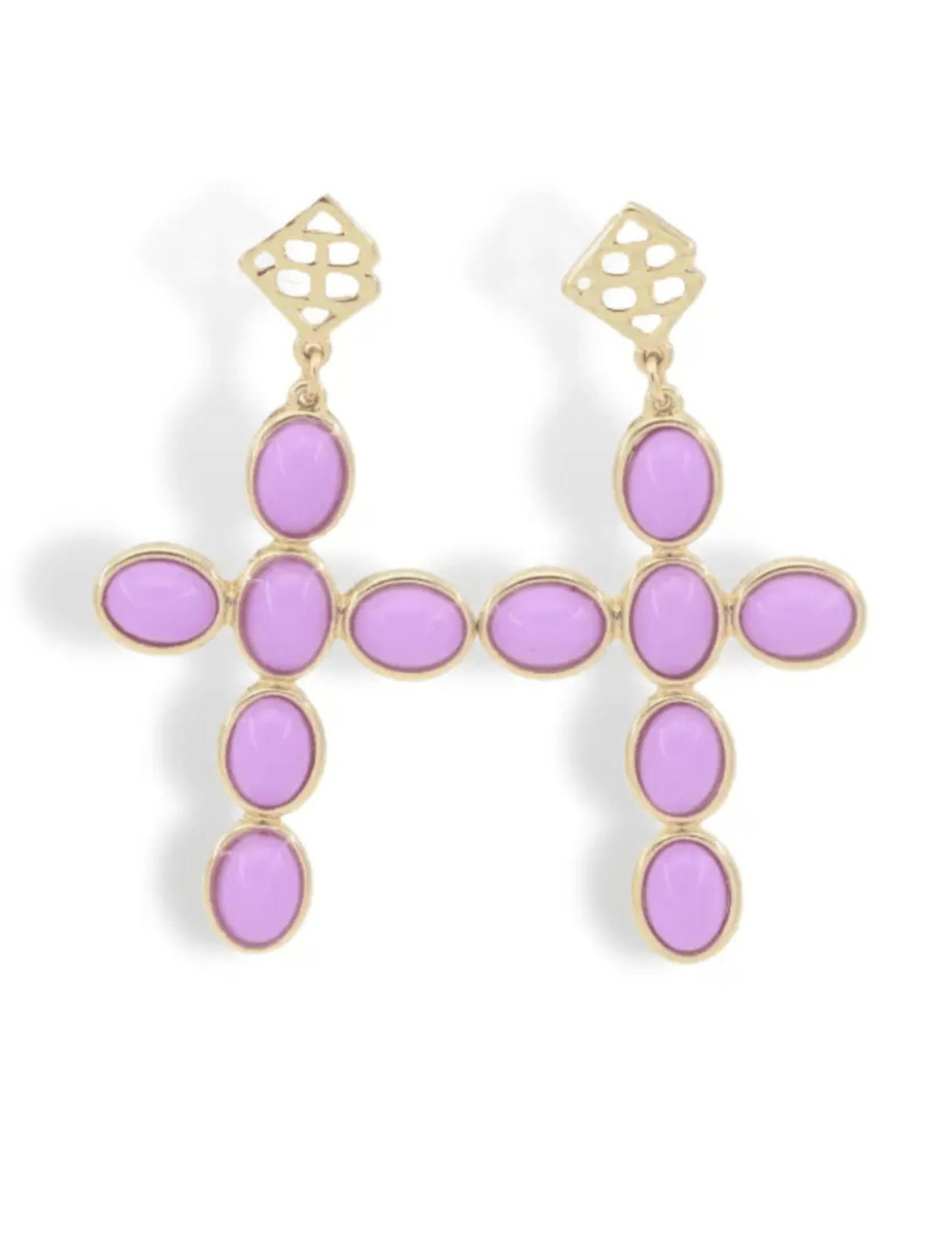 Brianna Cannon | Cabochon Cross Earrings - Pep & Punch