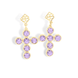 Brianna Cannon | Crystal Cross Earrings - Pep & Punch