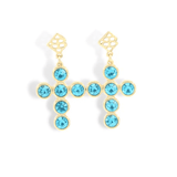 Brianna Cannon | Crystal Cross Earrings - Pep & Punch