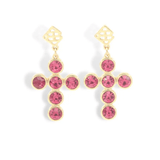 Brianna Cannon | Crystal Cross Earrings - Pep & Punch