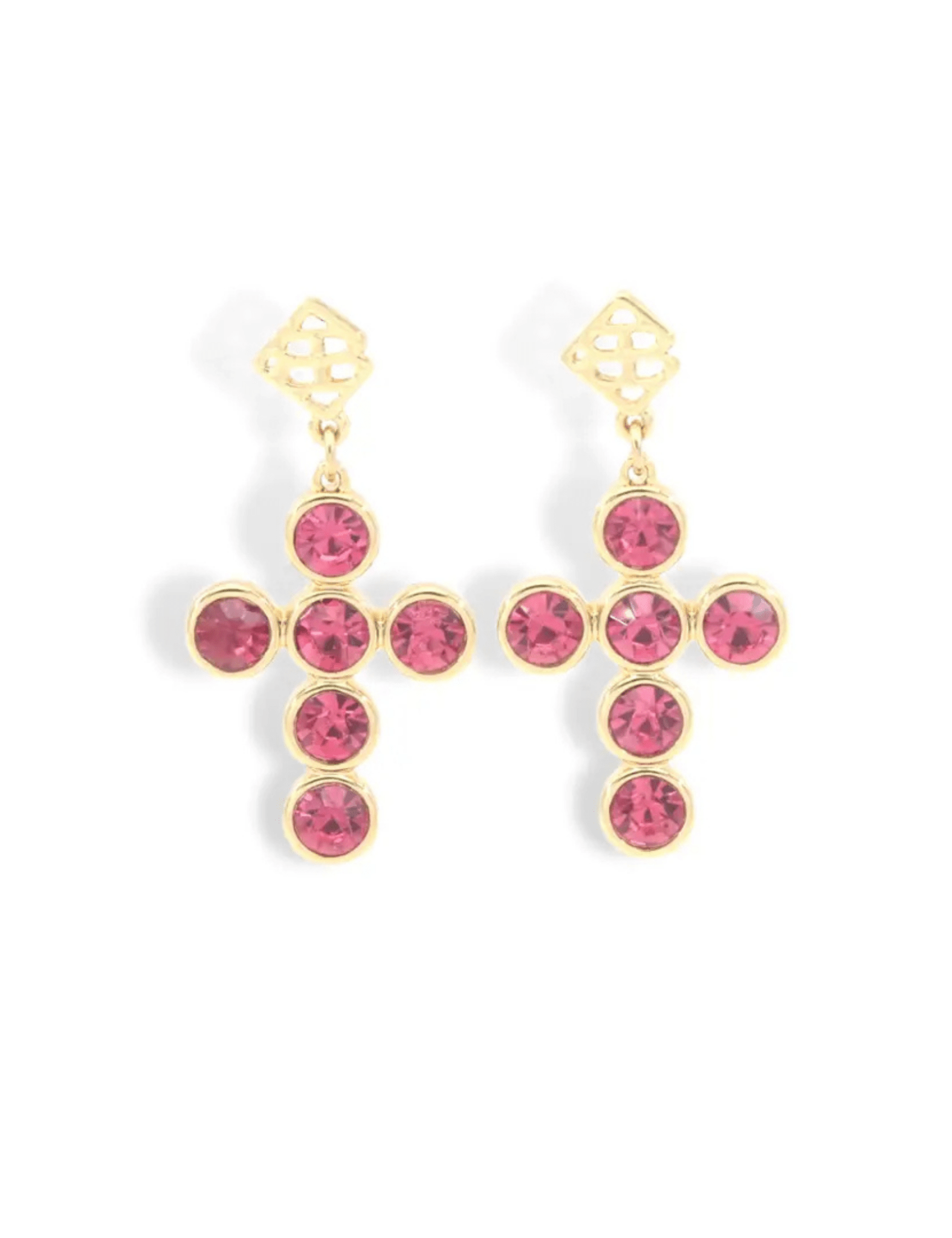Brianna Cannon | Crystal Cross Earrings - Pep & Punch