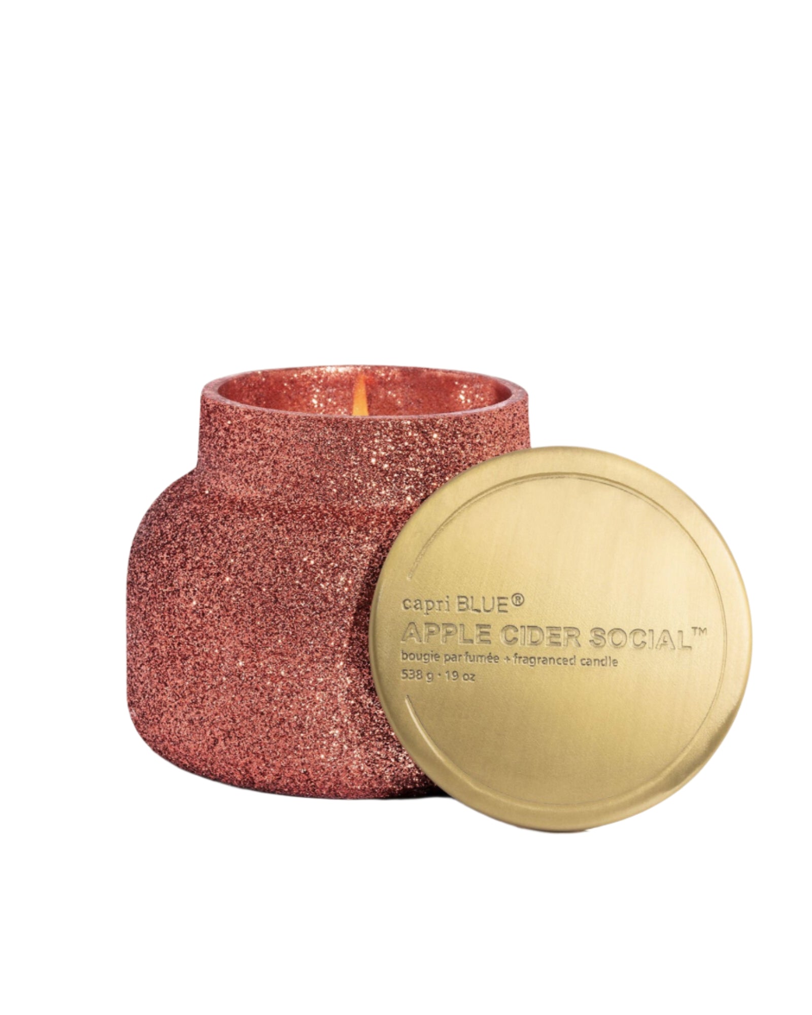 Capri Blue | Apple Cider Social 19 oz, Glam Candle - Pep & Punch