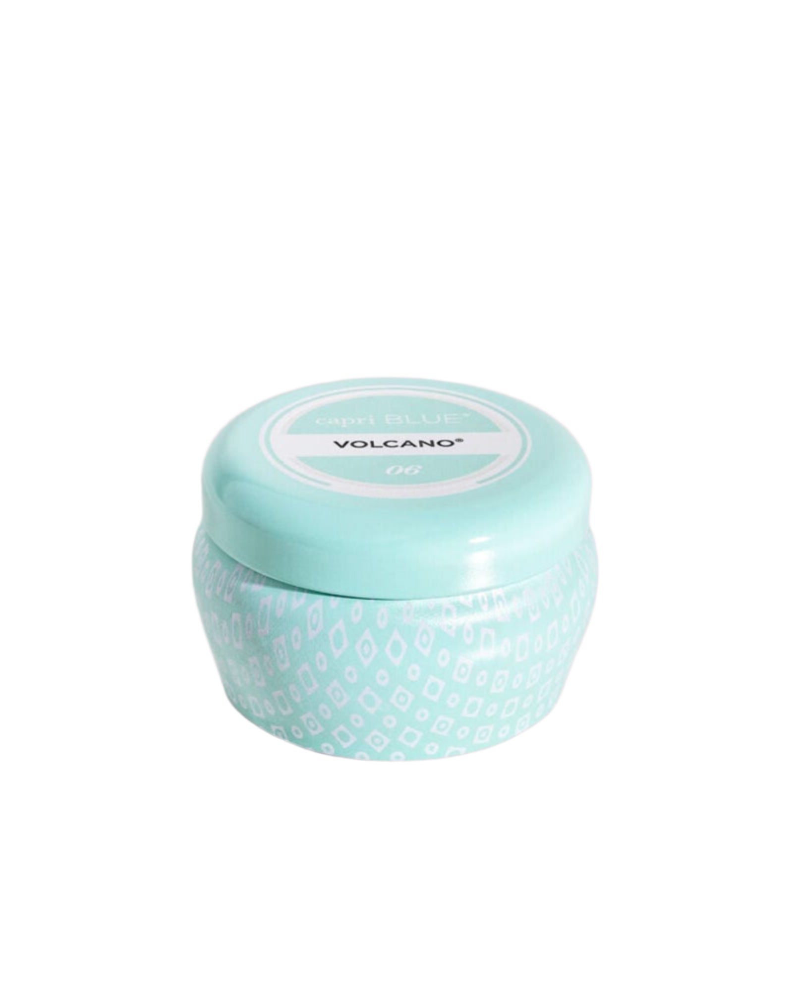 Capri Blue | Volcano 3 oz, Aqua Printed Mini Tin Candle - Pep & Punch