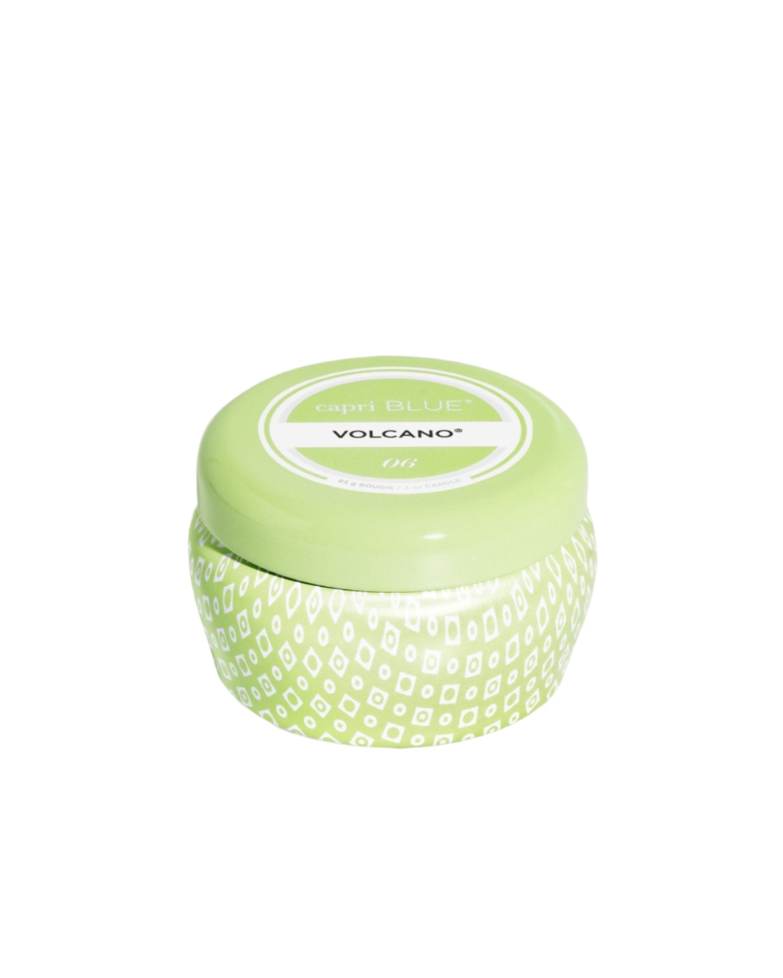 Capri Blue | Volcano 3 oz, Iced Matcha Printed Travel Mini Tin Candle - Pep & Punch