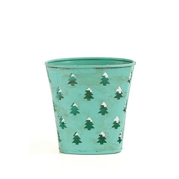 Christmas Tree Gift Tin Mint 6" - Pep & Punch