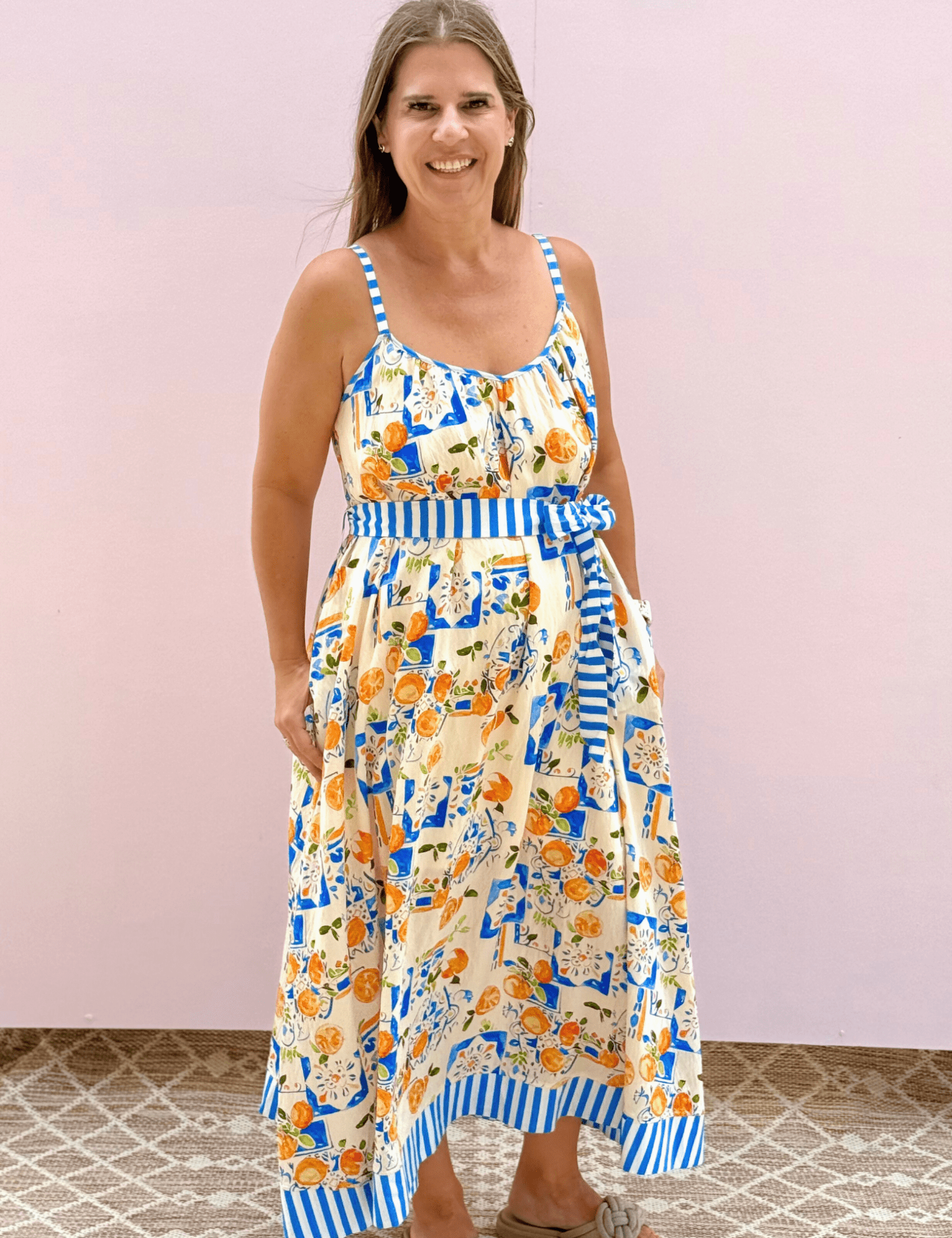 Citrus Mosaic Midi Dress - Pep & Punch