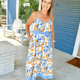 Citrus Mosaic Midi Dress - Pep & Punch
