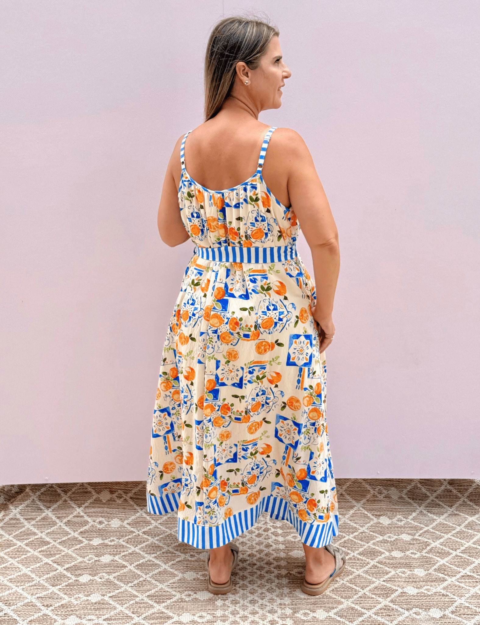 Citrus Mosaic Midi Dress - Pep & Punch