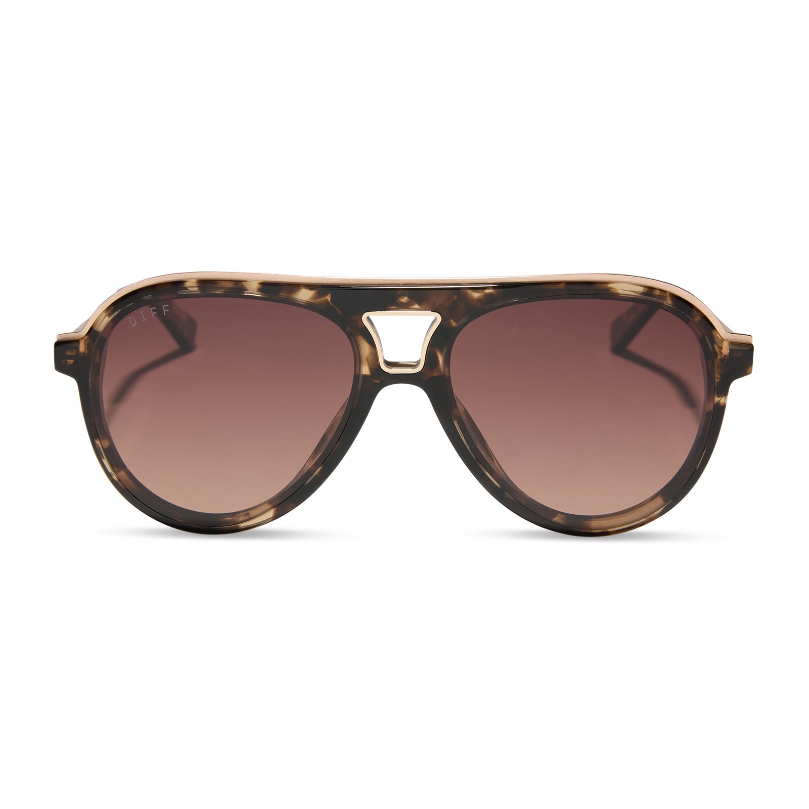 DIFF EYEWEAR | Tosca III Espresso Tort + Brown Gradient Sunglasses - Pep & Punch