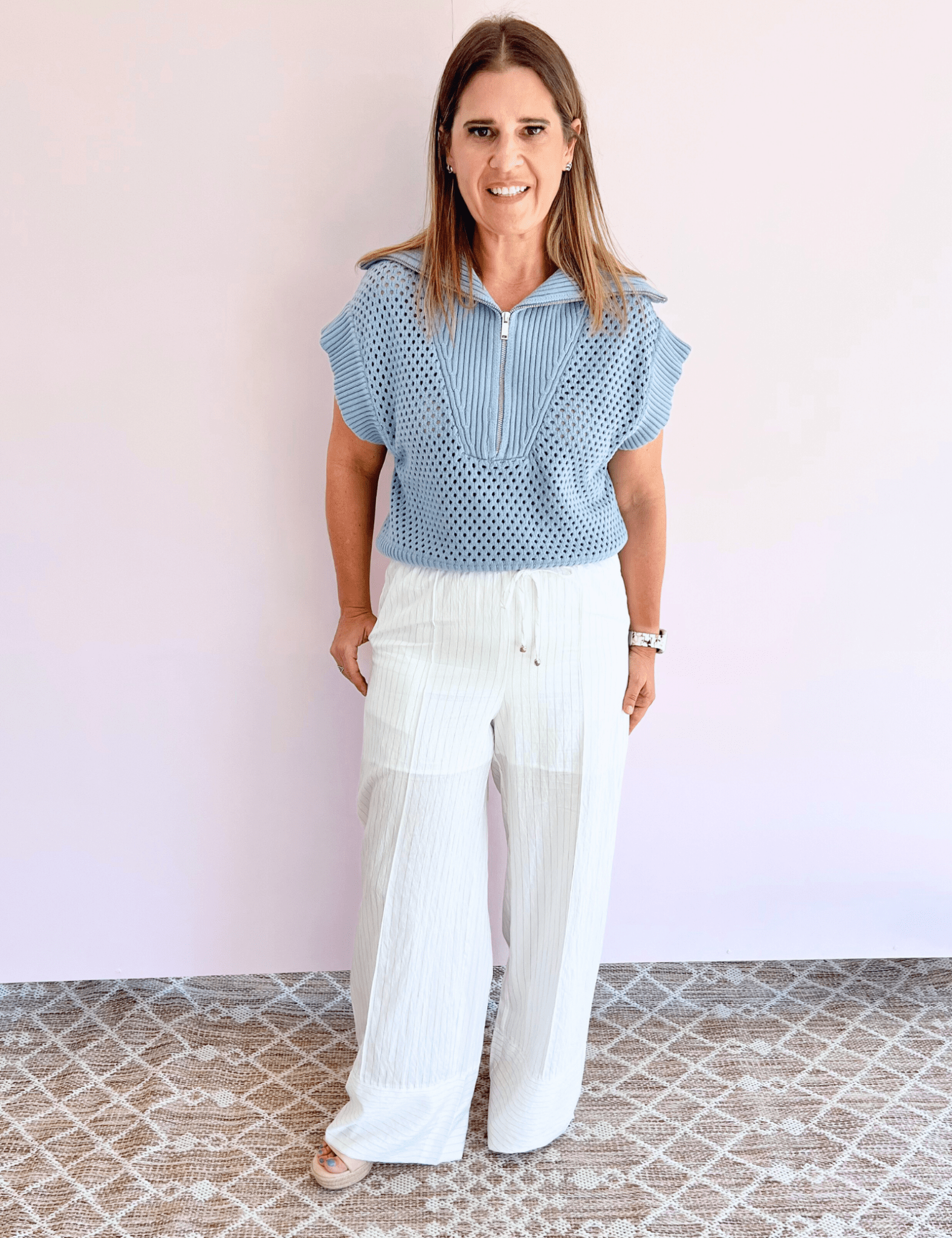 Erin Stripped Wide Leg Pants - Pep & Punch