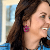Floral Concho Post Earring - Pep & Punch