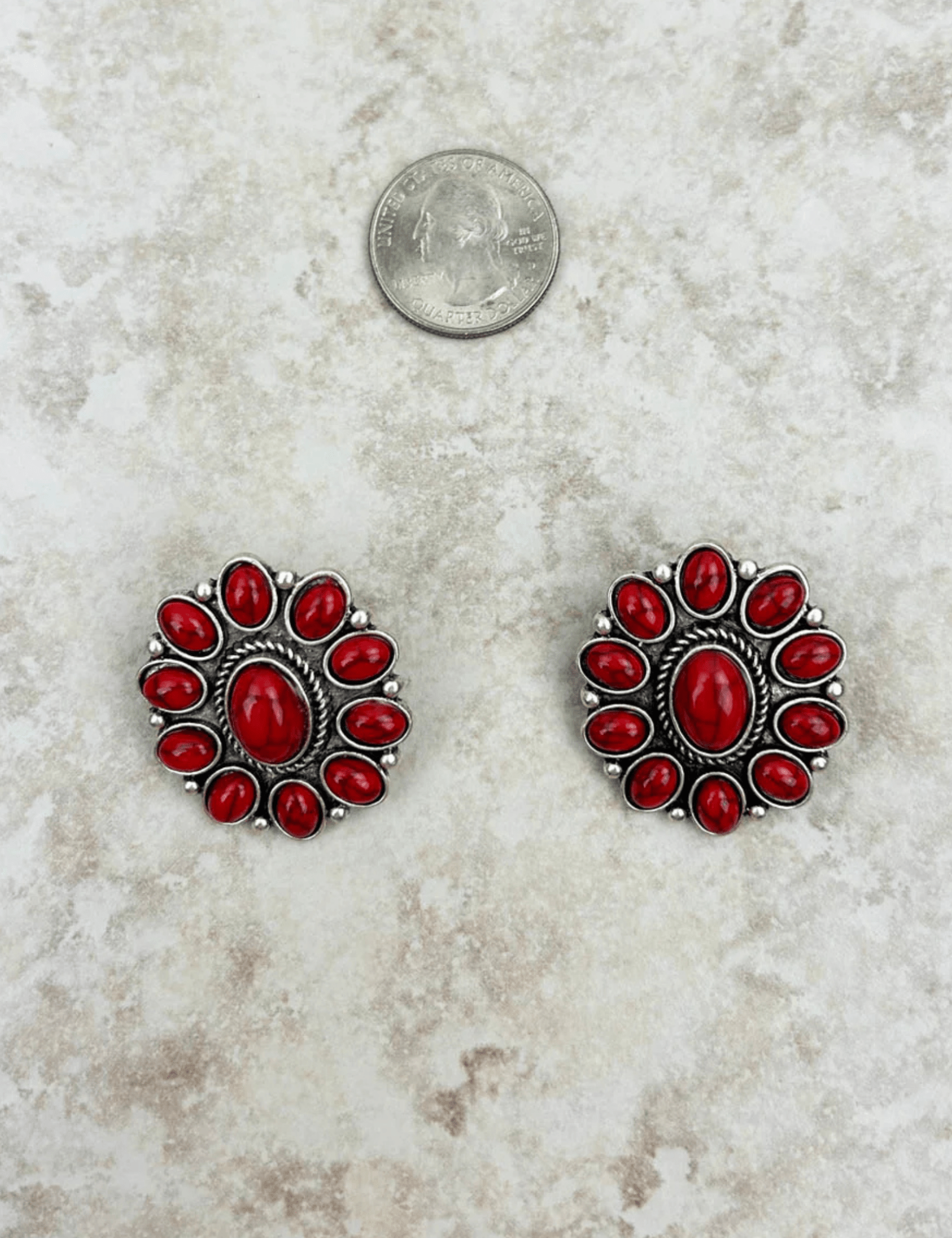 Floral Concho Post Earring - Pep & Punch