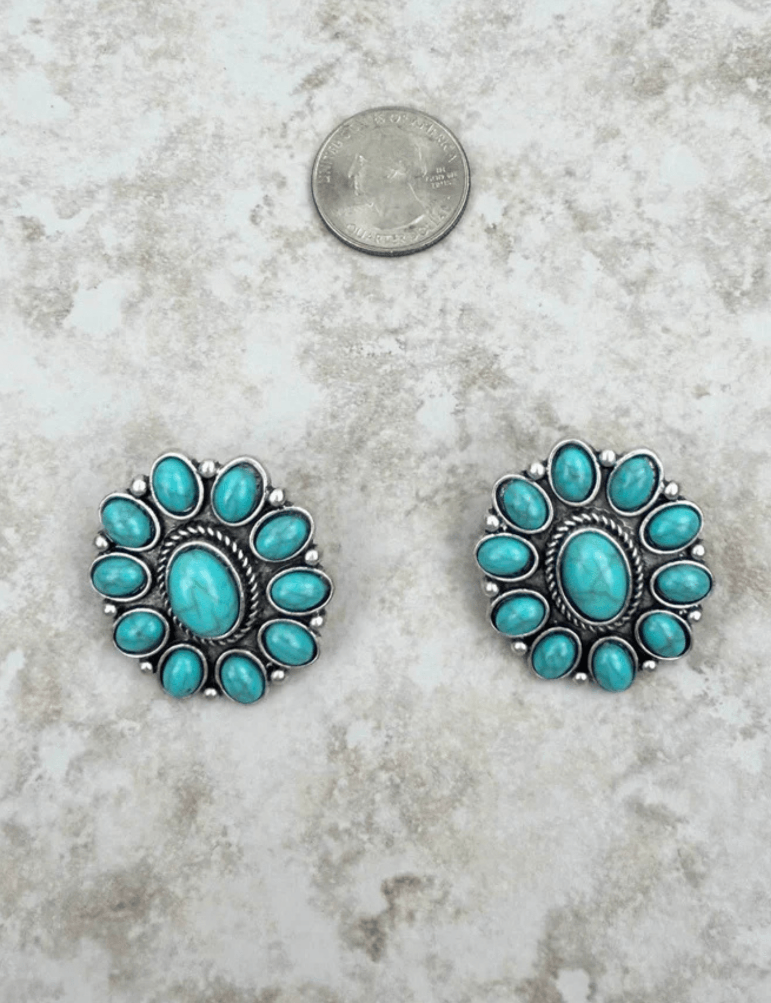 Floral Concho Post Earring - Pep & Punch