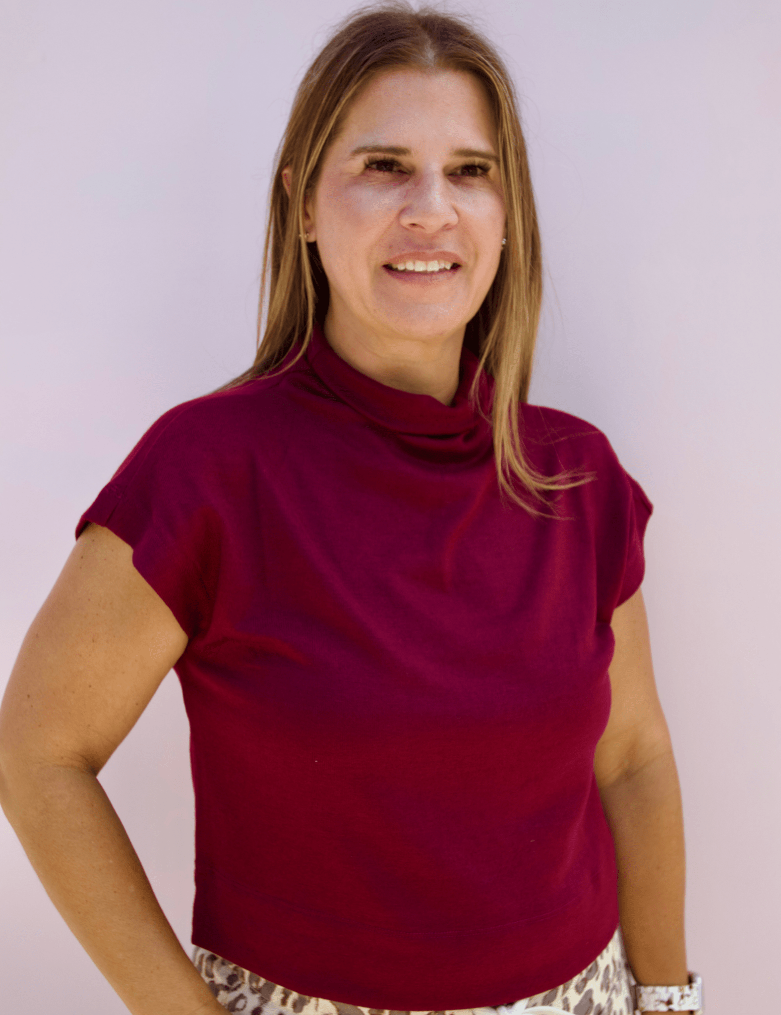 Guinevere Mock Neck Top - Pep & Punch