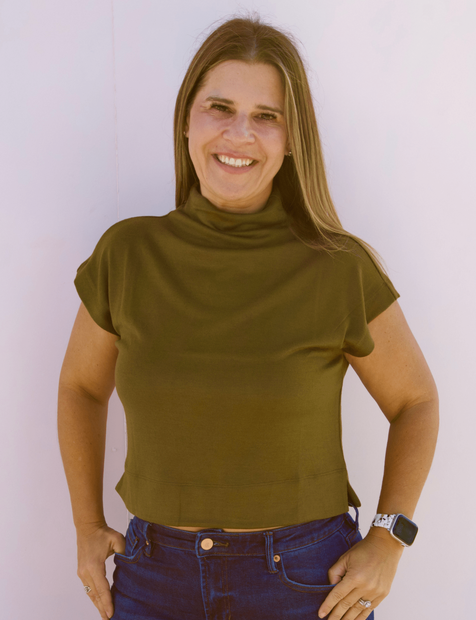 Guinevere Mock Neck Top - Pep & Punch
