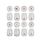 Holiday Figure Stemless Wine Glass - Pep & Punch
