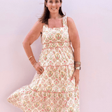 Honeycomb Tiered Midi Dress - Pep & Punch
