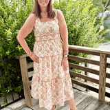 Honeycomb Tiered Midi Dress - Pep & Punch