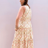 Honeycomb Tiered Midi Dress - Pep & Punch