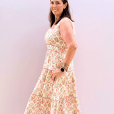 Honeycomb Tiered Midi Dress - Pep & Punch