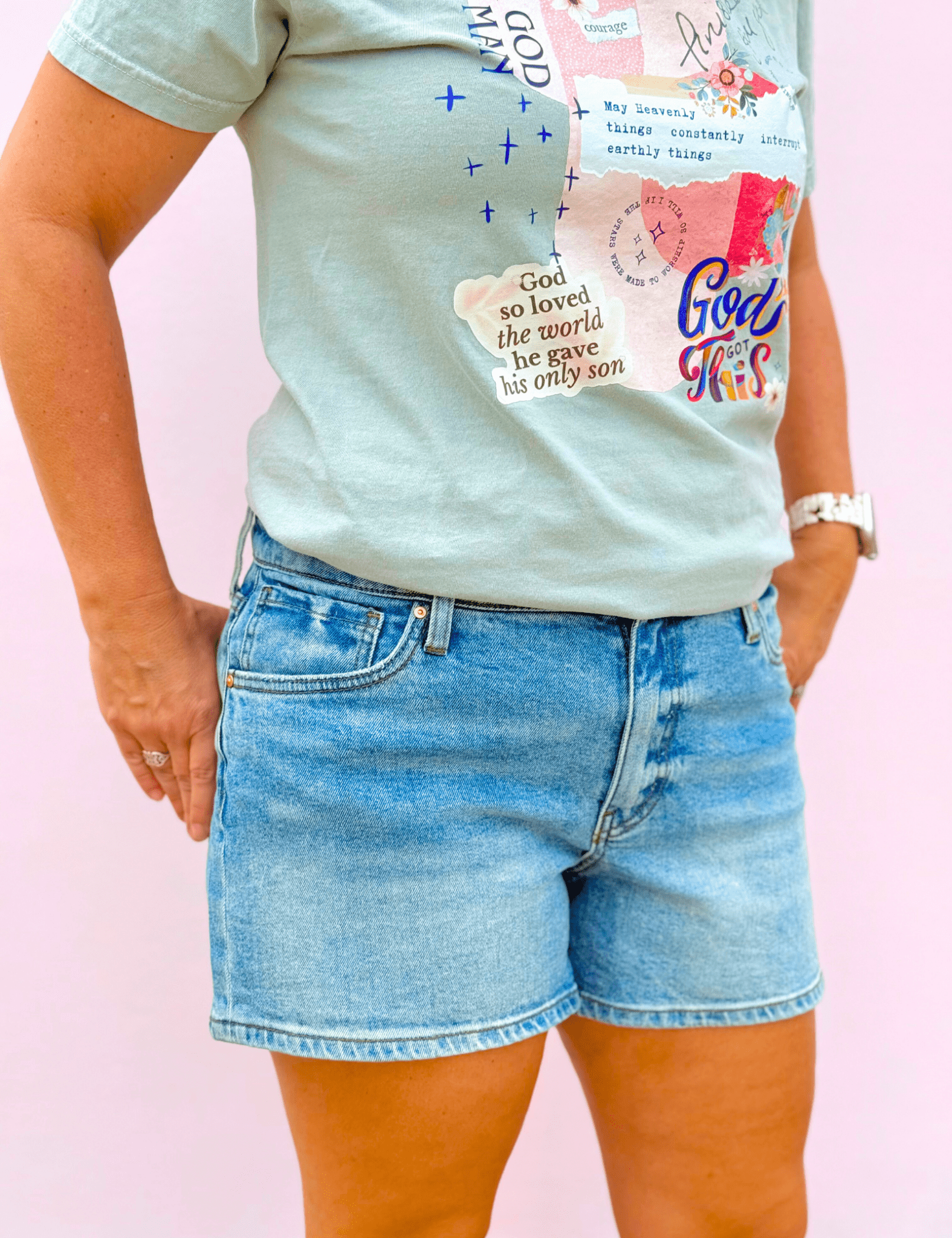 KUT | Jane High Rise 5 pkt Shorts - Pep & Punch