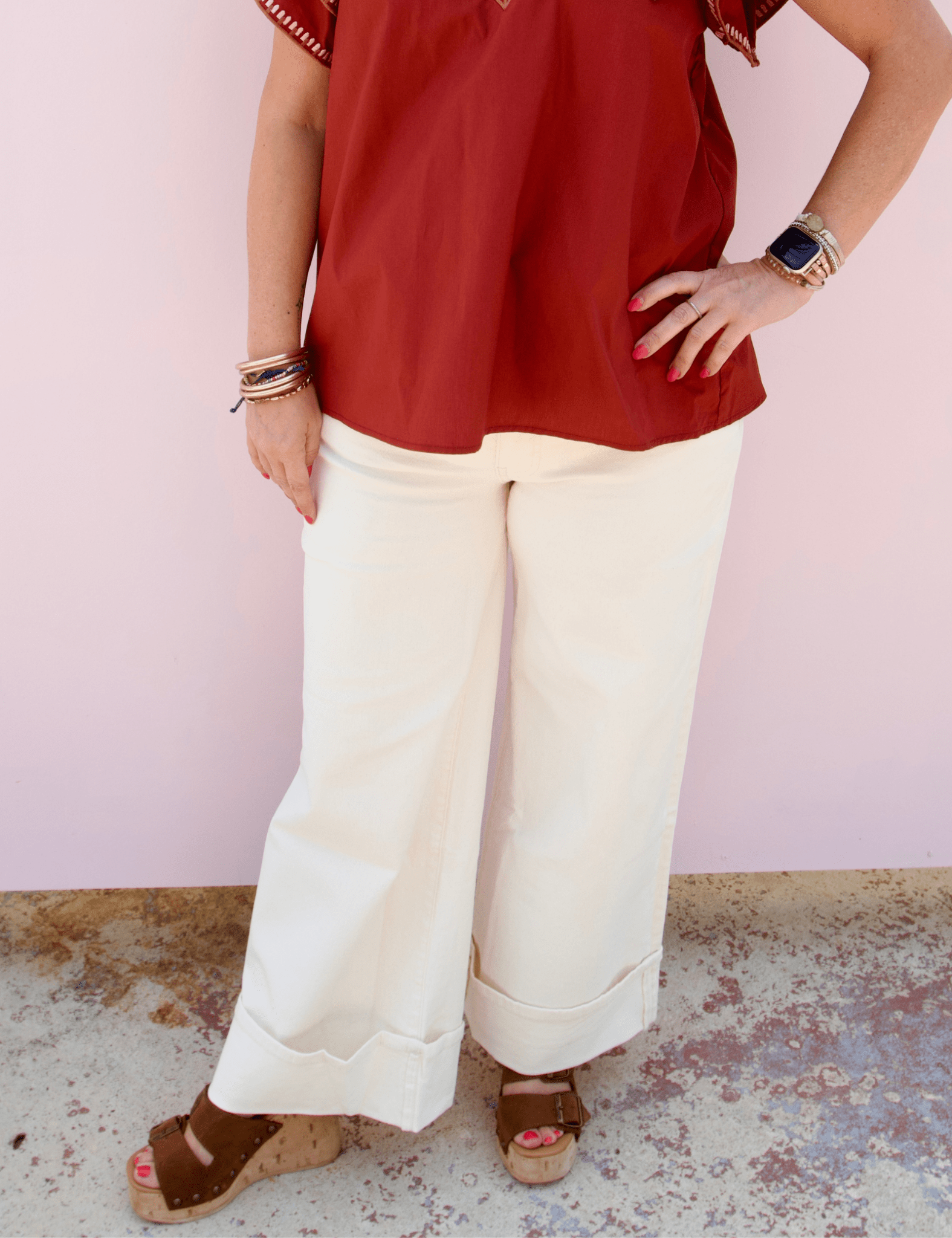 KUT | Meg High Rise Fab Ab Roll Hem Denim - Pep & Punch