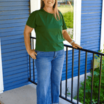 KUT | Meg High Rise Wide Leg Roll Up Denim - Pep & Punch