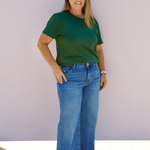 KUT | Meg High Rise Wide Leg Roll Up Denim - Pep & Punch