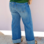 KUT | Meg High Rise Wide Leg Roll Up Denim - Pep & Punch