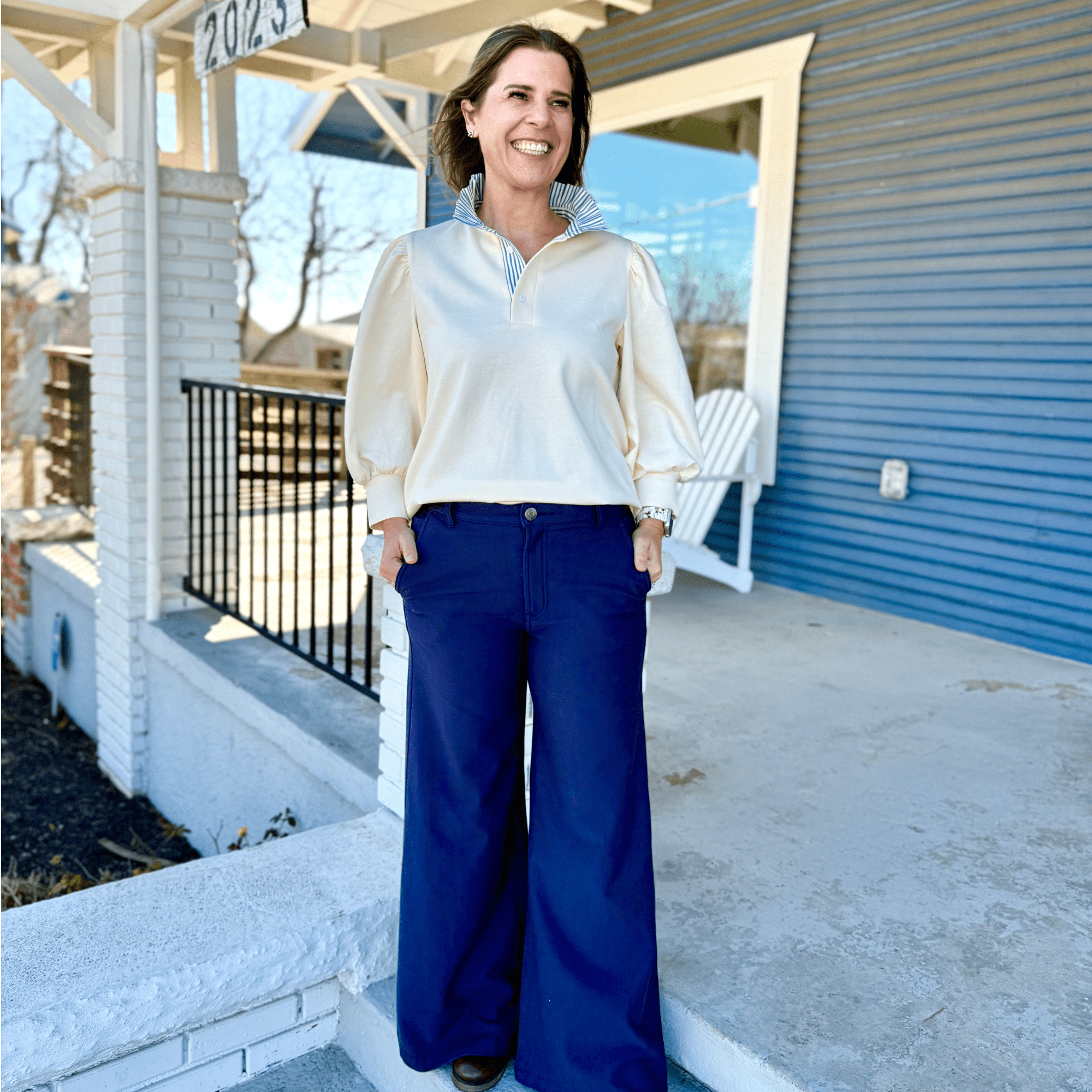 KUT MEG Wide Leg Pants W/Trouser PKT - Pep & Punch