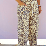 Leopard Barrel Pants - Pep & Punch