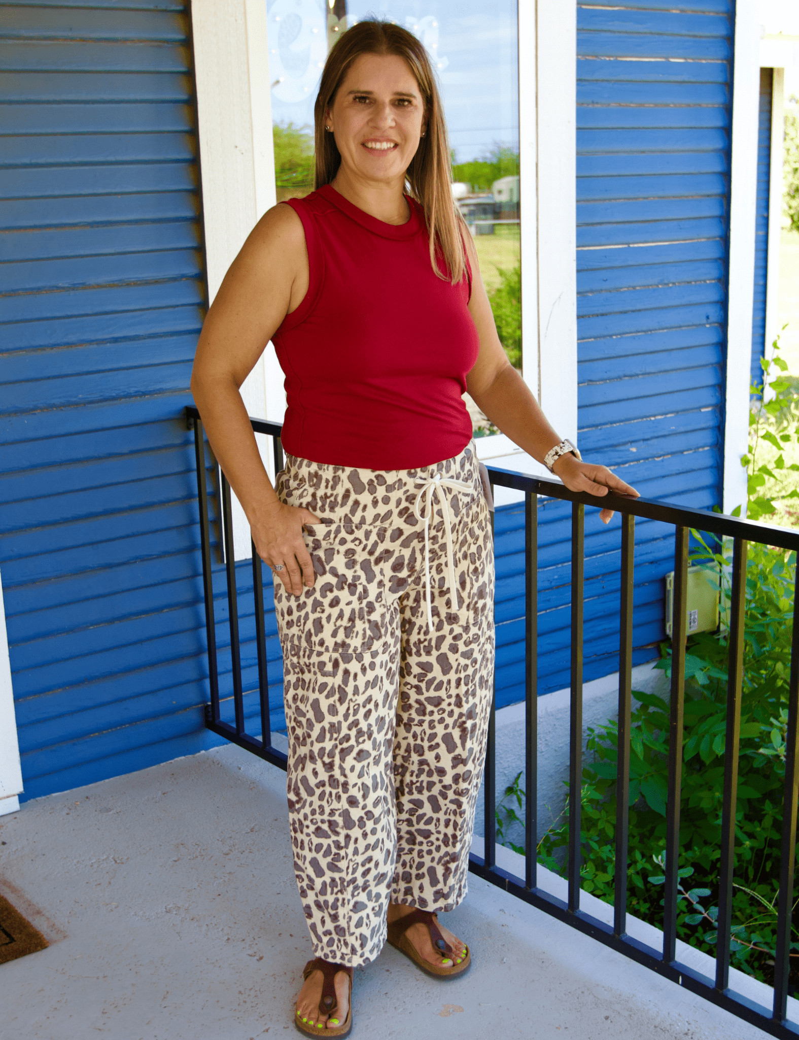Leopard Barrel Pants - Pep & Punch