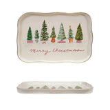 Merry Christmas Stoneware Platter - Pep & Punch