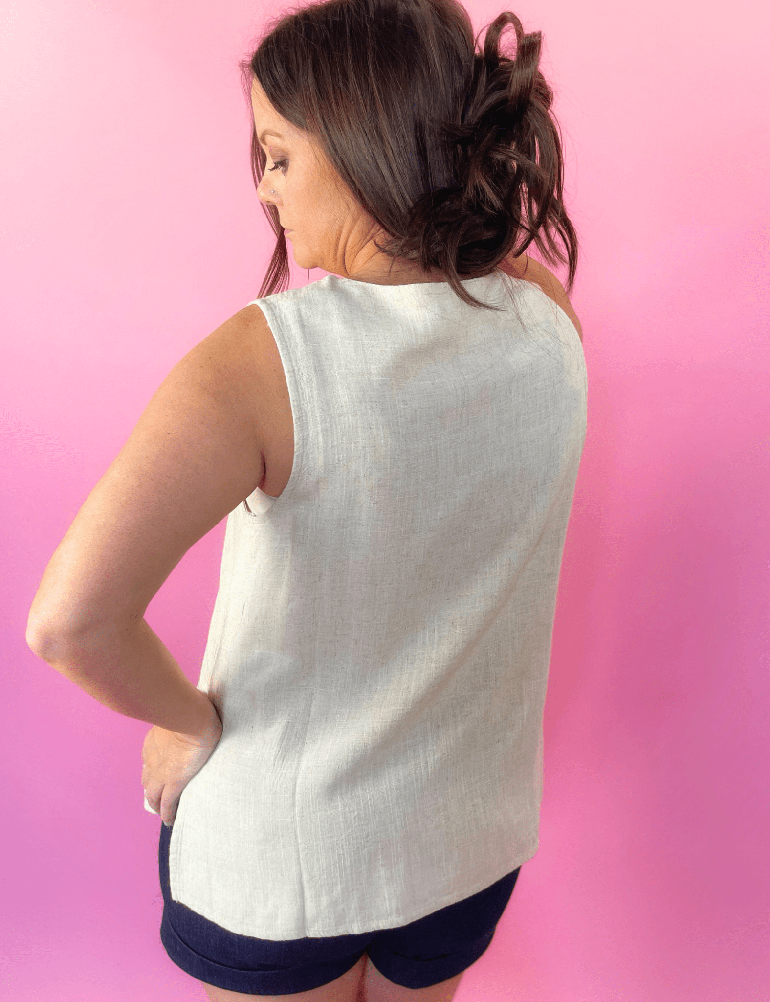 Monica Button Vest - Pep & Punch