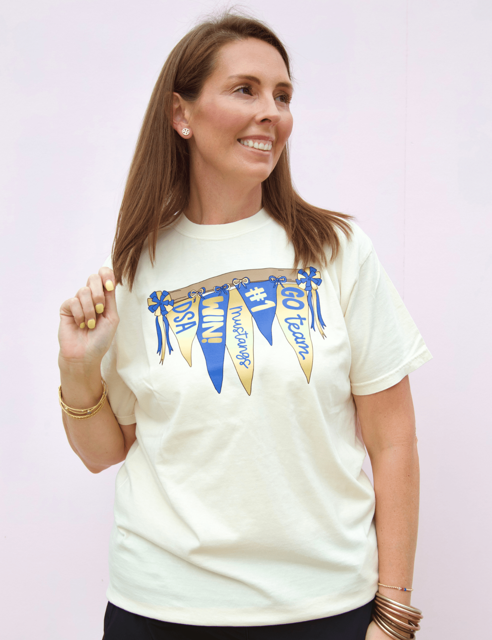 Mustangs Banners and Bows Tee - Pep & Punch