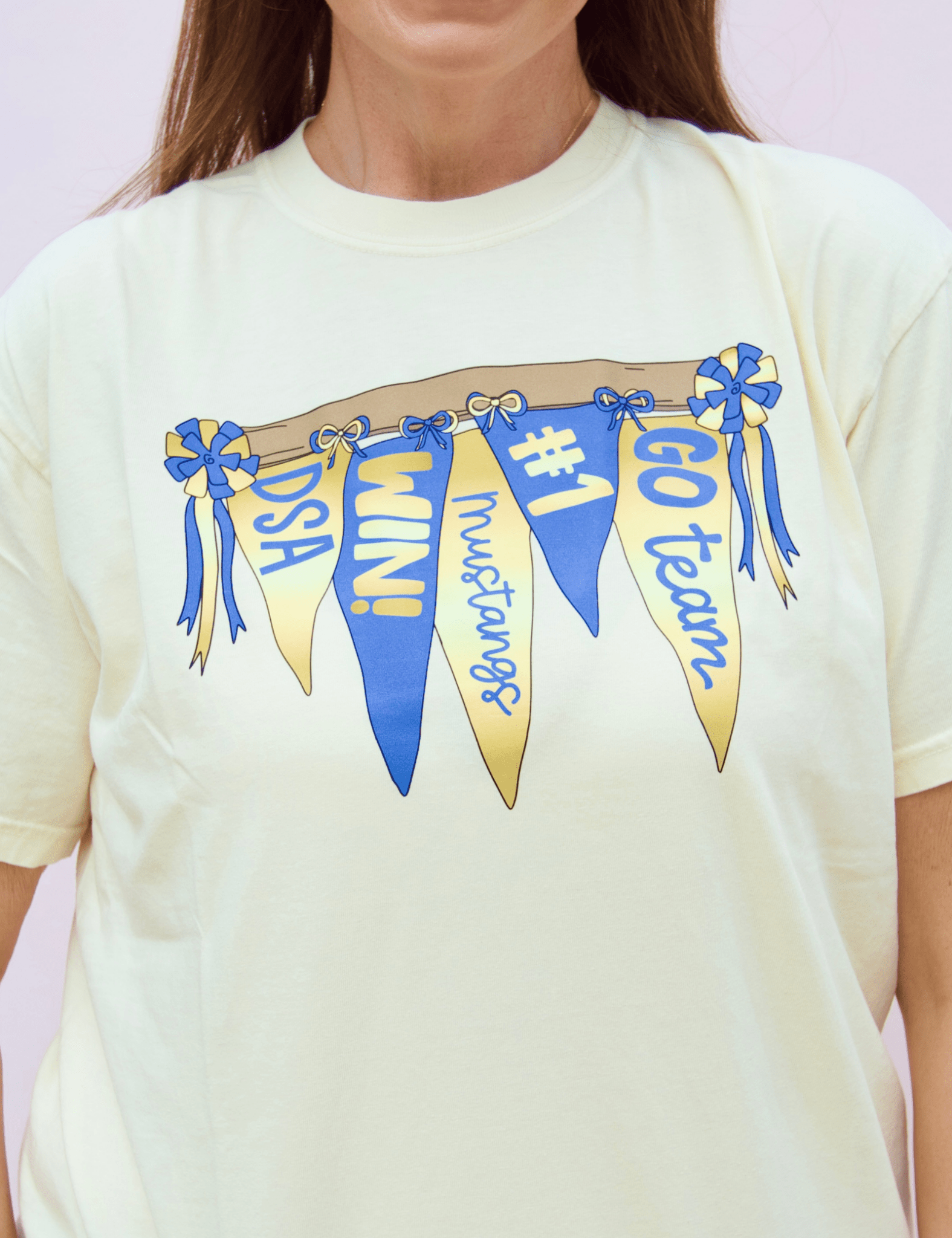 Mustangs Banners and Bows Tee - Pep & Punch