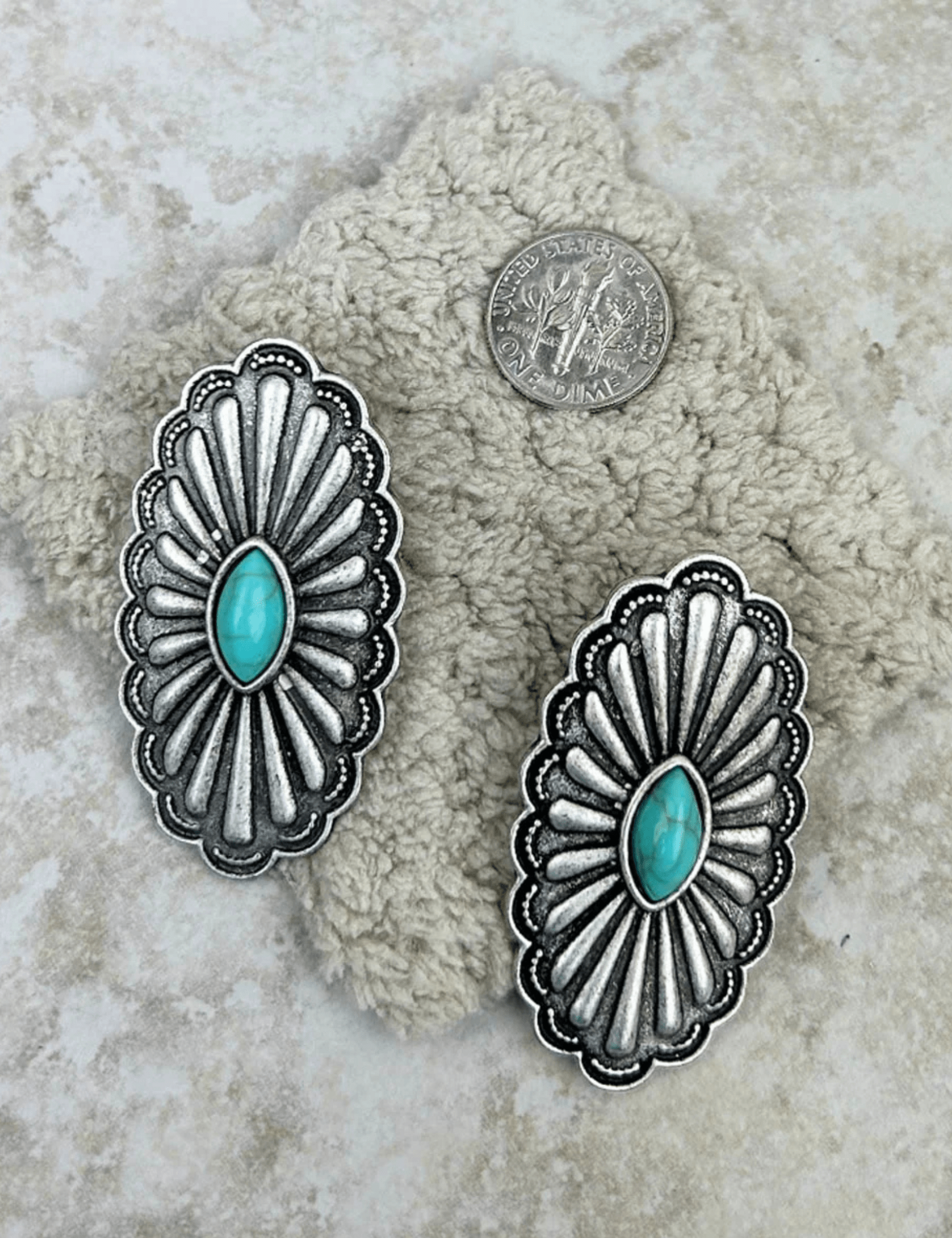 Oval Concho Earrings - Pep & Punch