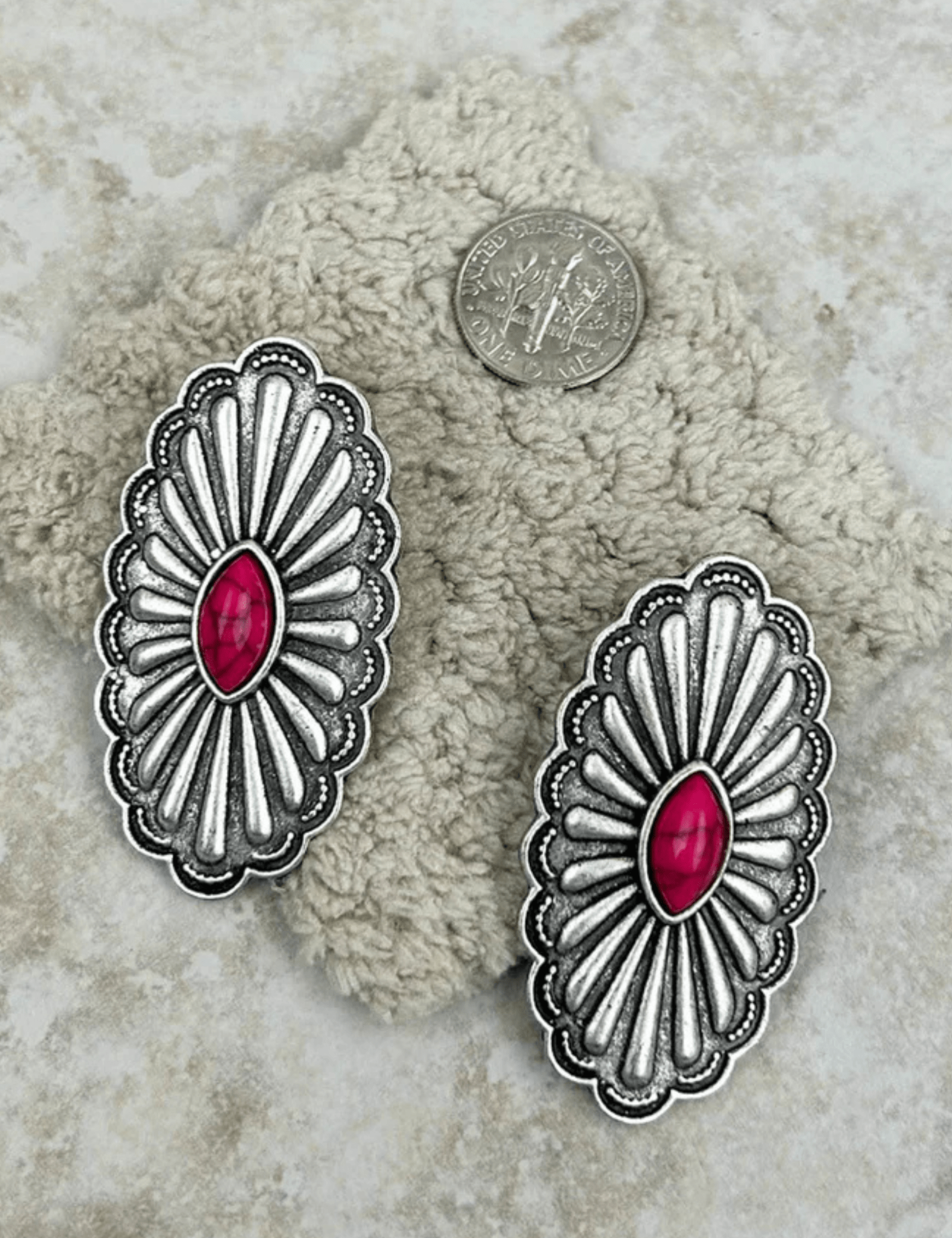 Oval Concho Earrings - Pep & Punch