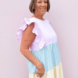 Pastel Stripes Midi Dress - Pep & Punch