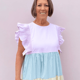 Pastel Stripes Midi Dress - Pep & Punch