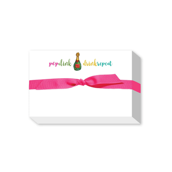 Pop Clink Drink Repeat Big & Bold Notepad - Pep & Punch