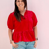 Poppy Peplum Top - Pep & Punch