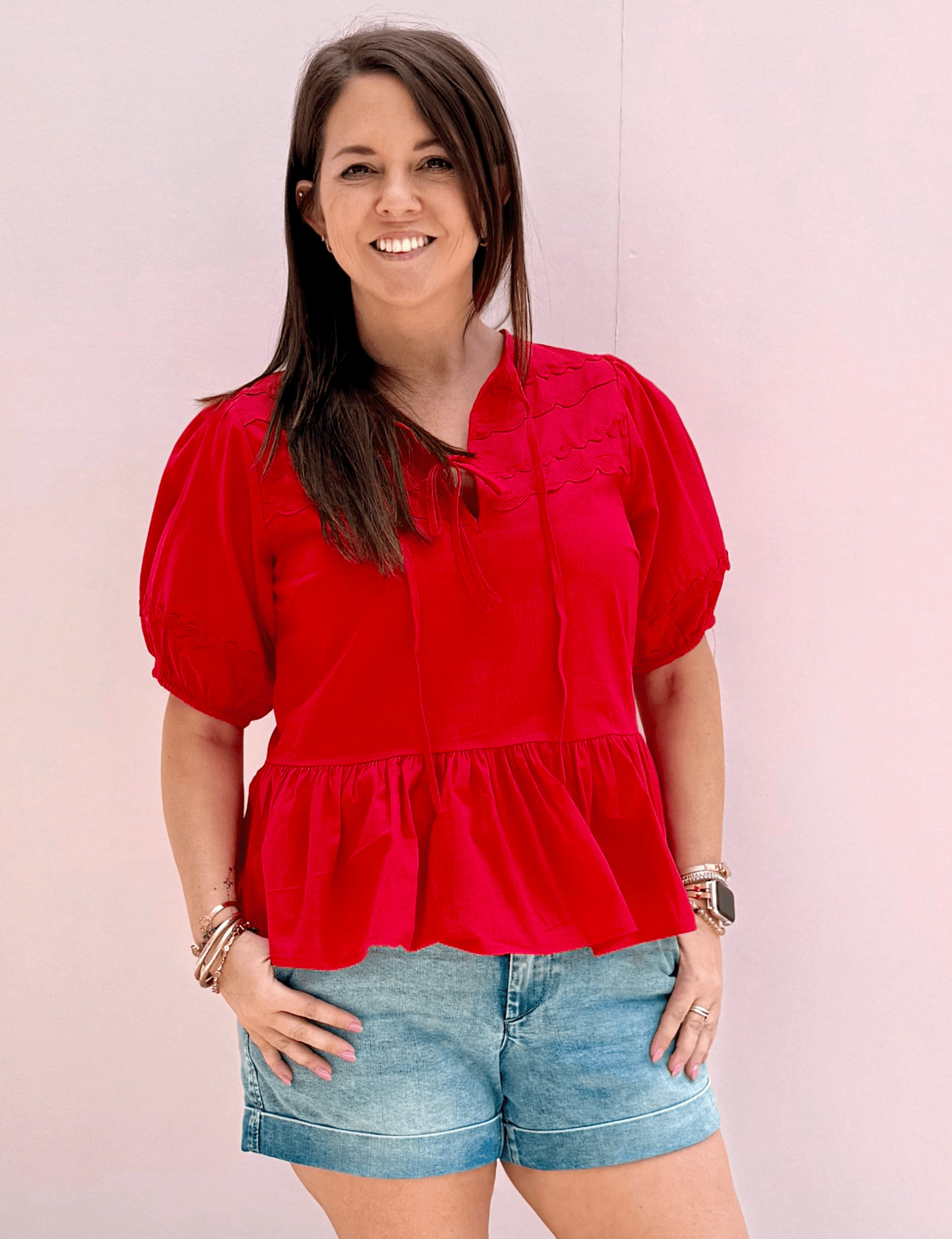 Poppy Peplum Top - Pep & Punch