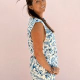 Pretty in Porcelain Sleeveless Romper - Pep & Punch